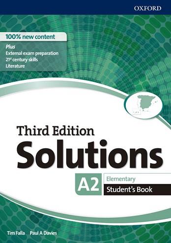 SOLUTIONS 3RD EDITION ELEMENTARY. STUDENT'S BOOK | 9780194523639 | FALLA, TIM/DAVIES, PAUL A.