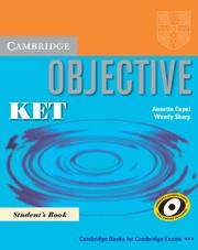 OBJECTIVE KET FOR SCHOOLS PACK | 9780521744669 | CAPEL, ANNETTE/SHARP, WENDY