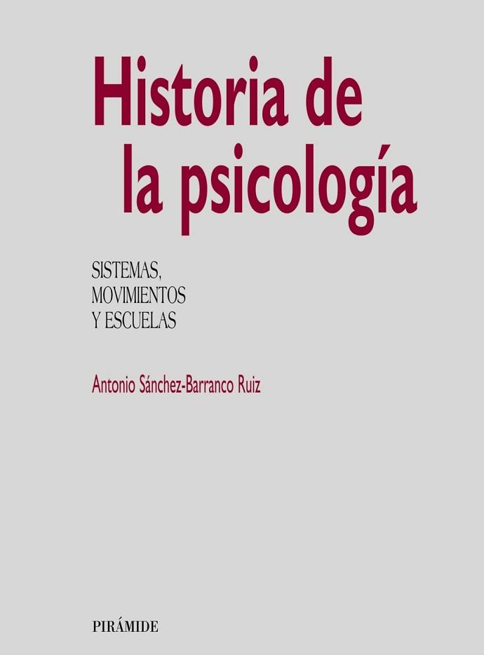 HISTORIA DE LA PSICOLOGIA | 9788436809664 | SANCHEZ-BARRANCO, ANTONIO