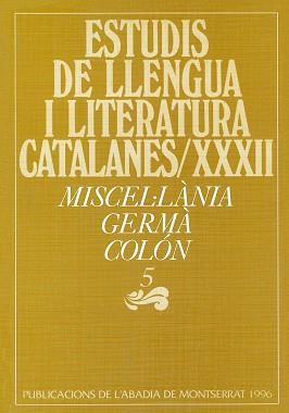 MISCELúLANIA GERMA COLON V | 9788478267095 | VARIOS AUTORES