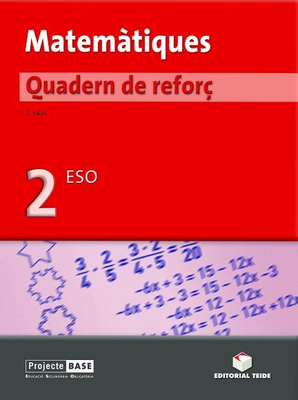 CUADERN DE REFORÇ DE MATEMATIQUES 2ON ESO | 9788430749348 | SALAS GUERRERO, CRISTINA