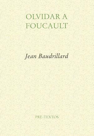 OLVIDAR A FOUCAULT | 9788485081158 | BAUDRILLARD, JEAN