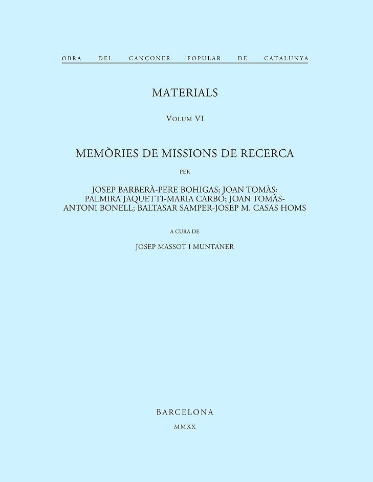 MATERIALS. VOLUM VI | 9788478267736 | MASSOT I MUNTANER, JOSEP