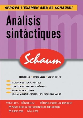 SCHAUM, ANALISIS SINTACTIQUES | 9788448198633 | SALA I MARINE, MONTSERRAT