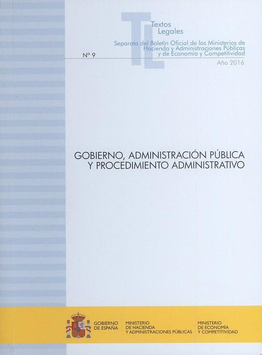 GOBIERNO, ADMINISTRACIÓN PÚBLICA Y PROCEDIMIENTO ADMINISTRATVIO | 9788447608331 | CENTRO DE PUBLICACIONES
