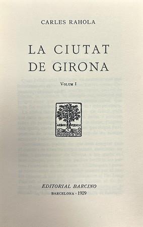 CIUTAT DE GIRONA | 9788485031085 | RAHOLA, CARLES
