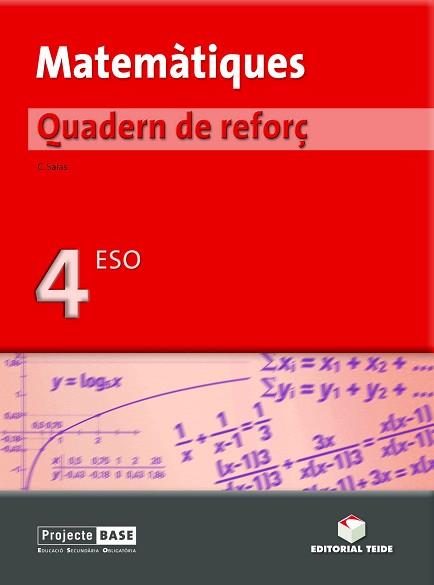 MATEMATIQUES, 4 ESO. QUADERN DE REFORÇ I SOLUCIONARI | 9788430749362 | SALAS GUERRERO, CRISTINA