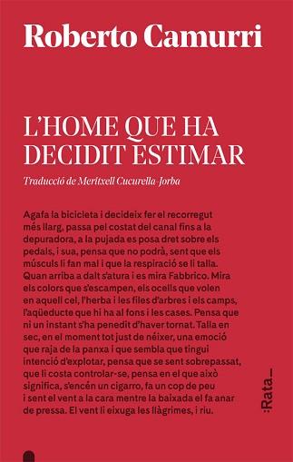 L'HOME QUE HA DECIDIT ESTIMAR | 9788416738533 | CAMURRI, ROBERTO