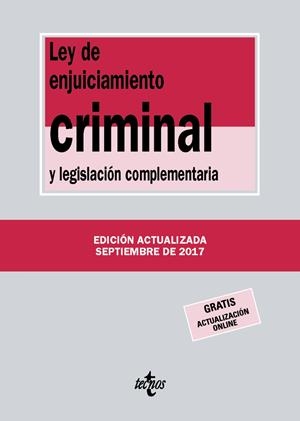 LEY DE ENJUICIAMIENTO CRIMINAL Y LEGISLACIÓN COMPLEMENTARIA | 9788430971848 | EDITORIAL TECNOS