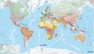 MAPA EN TUBO EL MUNDO (PEQUEÑO FORMATO) | 9782067136274 | VARIOS AUTORES