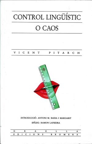 CONTROL LINGšISTIC O CAOS | 9788476602706 | PITARCH ALMELA, VICENT