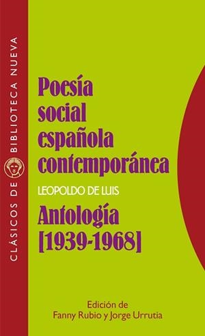 POESIA SOCIAL ESPAÑOLA 1939-1968 | 9788470308031 | DE LUIS