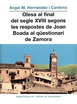 OLESA AL FINAL DEL SEGLE XVIII SEGONS LES RESPOS- | 9788484151975 | HERNANDEZ I CARDONA, ANGEL MANUEL