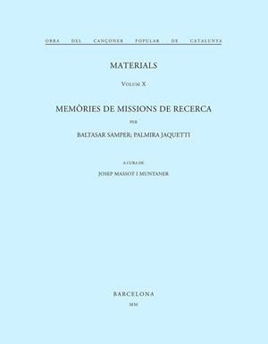 MATERIALS - O.CANCONER POPULAR X | 9788484152354 | SAMPER, BALTASAR