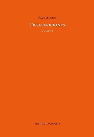 DESAPARICIONES. POEMAS | 9788481910858 | AUSTER, PAUL