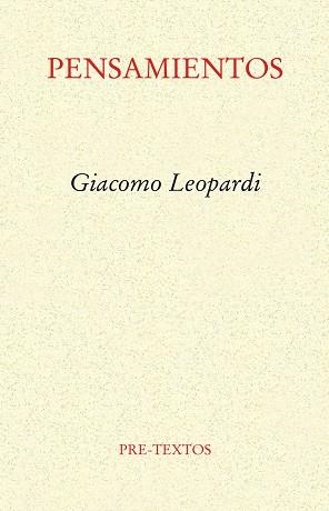 PENSAMIENTOS | 9788481911909 | LEOPARDI, GIACOMO