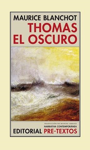 THOMAS EL OSCURO NUEVA VERSION | 9788481914634 | BLANCHOT. MAURICE