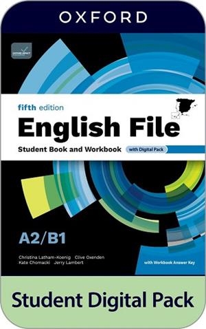ENGLISH FILE 5TH EDITION A2/B1. STUDENT'S BOOK AND WORKBOOK AND DIGITAL WITH KEY | 9780194145510