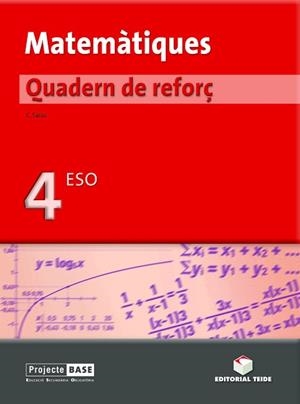 MATEMATIQUES, 4 ESO. QUADERN DE REFORÇ I SOLUCIONARI | 9788430749362 | SALAS GUERRERO, CRISTINA