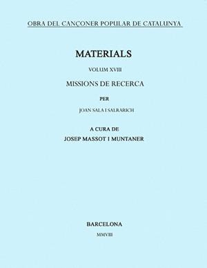 MATERIALS -O.C.P. XVIII | 9788498830705 | SALA I SALARICH, JOAN