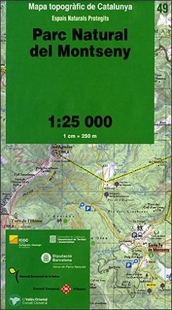 PARC NATURAL DEL MONTSENY- MAPA INSTITUT CARTOGRAFIC | 9788439391500