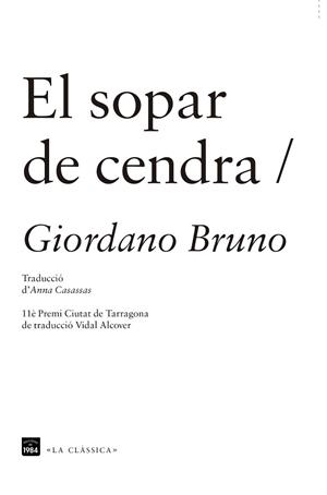 EL SOPAR DE CENDRA | 9788415835288 | BRUNO, GIORDANO